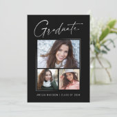 Faire-part Script d'encre unique minimal moderne - 3ème photo (Debout devant)