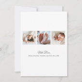 Faire-part Script Elegance Baby Girl Photo Overlay Naissance (Dos)