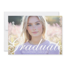 Script Élégant Minimaliste Photo Remise de Diplôme