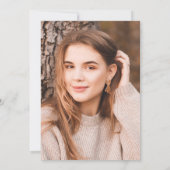 Faire-part Script Gold Ivy Des Parents Photo Red Graduation (Dos)