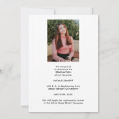 Faire-part Script Graduate 14 Photo Collage Orange Graduation (Dos)