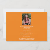 Faire-part Script Graduate 4 Photo Collage Orange Graduation (Dos)