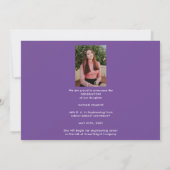 Faire-part Script Graduate 4 Photo Collage Purple Graduation (Dos)