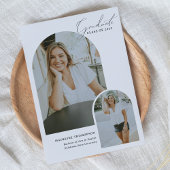 Faire-part Script lunatique Calligraphie Arc Photo Graduation