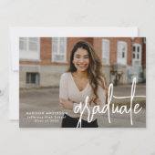 Faire-part Script manuscrit 2 - Diplôme photo (Devant)