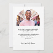 Faire-part Script manuscrit Arc moderne 2-Photo Graduation (Dos)