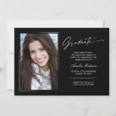 Faire-part Script manuscrit moderne Graduate 2 photo (Devant)