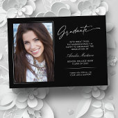 Faire-part Script manuscrit moderne Graduate 2 photo