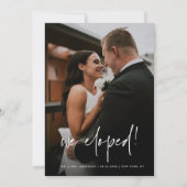 Faire-part Script manuscrit simple Nous avons Elopé Mariage p (Devant)