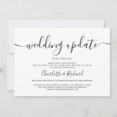 Faire-part Script mariage noir et blanc photo de réduction (Devant)