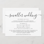 Faire-part Script Mariage réduit (Devant / Derrière)