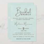 Faire-part Script minimaliste manuscrit Brown Brunch nuptial (Devant / Derrière)