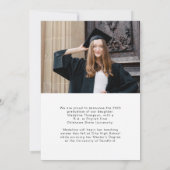 Faire-part Script minimaliste moderne 2 - Diplôme photo (Dos)