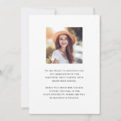 Faire-part Script minimaliste moderne Deux diplômes photo (Dos)