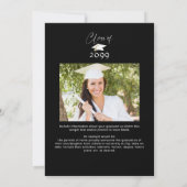 Faire-part Script moderne 2 Photos noir blanc (Dos)