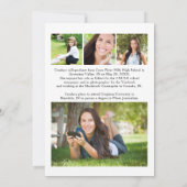 Faire-part Script moderne 5 Photo Metallic Gold Graduation (Dos)