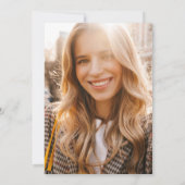 Faire-part Script moderne Black Gold 2024 Diplôme photo (Dos)