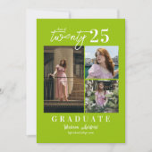 Faire-part Script moderne Citrus 3 Photo Collage Graduation (Devant)