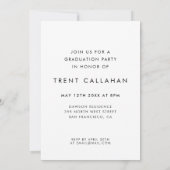 Faire-part Script moderne Classe de 2025 Diplôme photo (Dos)