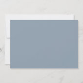 Faire-part Script Moderne Dusty Blue Photo Enregistrer La Dat (Dos)