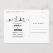 Faire-part Script Moderne Enregistrer La Carte Postale Photo (Dos)