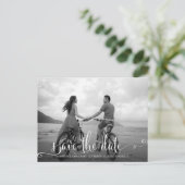 Faire-part Script Moderne Enregistrer La Carte Postale Photo (Debout devant)