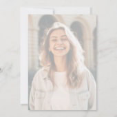 Faire-part Script moderne Faux Vellum Overlay Photo Graduatio (Dos)