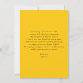 Faire-part Script moderne Jaune 3 photo Collage Graduation (Dos)