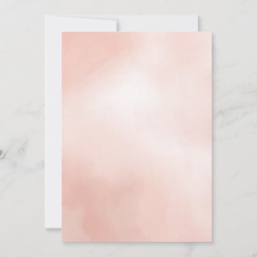 Faire-part script moderne rose girly chic bachelorette parti (Dos)