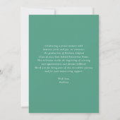 Faire-part Script moderne Turquoise 3 photo Collage Graduatio (Dos)