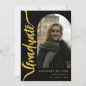 Faire-part Script photo d'Arc moderne (Devant)