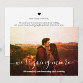 Faire-part Script simple pour des photos de mariage minimalis (Devant / Derrière)