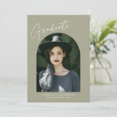 Faire-part Script tendance avec Arch Two - Diplôme photo (Debout devant)