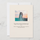 Faire-part Script tendance avec Arch Two - Diplôme photo (Dos)