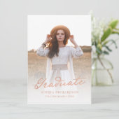 Faire-part Script Whimsical | Diplôme Chic Two Photo (Debout devant)