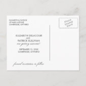 Faire-part Script Whimsical Enregistrer La Carte Postale Cart (Dos)