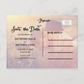 Faire-part Script Whimy | Enregistrer la carte postale Date (Dos)