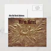 Faire-part Sculpté Daisy Nouvelle adresse Carte postale Dépla (Devant / Derrière)