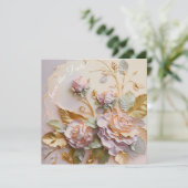 Faire-part Sculpture Roses Roses Roses Rose (Debout devant)