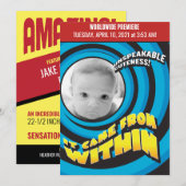 Faire-part SENSATIONNEL ! CHOQUANT ! Personnaliser du film Vi (Devant / Derrière)