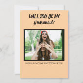 Faire-part Serez-vous ma demoiselle d'honneur/servante d'honn (Devant)
