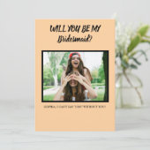 Faire-part Serez-vous ma demoiselle d'honneur/servante d'honn (Debout devant)