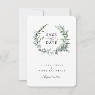Faire-part Serrure Botanique Dusty Sage Enregistrer La Date