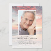 Faire-part Service commémoratif photo Sunset (Devant)