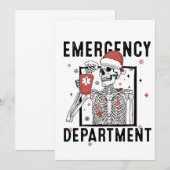 Faire-part Service d'urgence Skeleton Nuring Coffee Lover (Devant / Derrière)