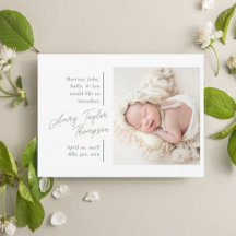 Signature Script Photo Moderne Naissance bébé