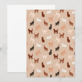 Faire-part Silhouette de chat (Devant / Derrière)