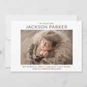 Faire-part Simple 2 Photo Boy Naissance (Devant)