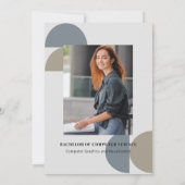 Faire-part Simple 2 Photo University Ardoise (Dos)