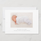 Faire-part Simple 3 photo Collage bébé naissance (Dos)